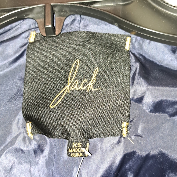 Jack by BB Dakota Women's Bold Striped Pea Coat - Red, Navy, and Cream - Picture 5 of 11